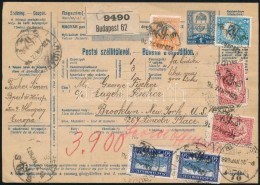 1928 Csomagszállító 4,85P Bérmentesítéssel Az USA-ba / Parcel Card With... - Otros & Sin Clasificación