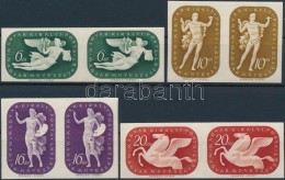 ** 1940 MÅ±vész Sor Vágott Párokban (30.000) / Mi 643-646 Imperforate Pairs - Otros & Sin Clasificación