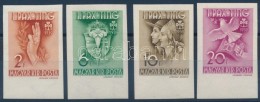 ** 1939 Pax-Ting Vágott Sor (75.000) / Mi 612-615  Imperforate Margin Set - Otros & Sin Clasificación