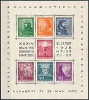 ** 1938 Eucharisztikus Blokk Tévnyomattal, Szép állapotban (100.000) / Mi Block 3 With Plate... - Other & Unclassified