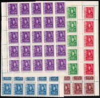 ** 1935 II. Rákóczi Ferenc Sor 25-ös Tömbökben (87.500) / Mi 517-521 Blocks Of 25 - Otros & Sin Clasificación