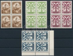 ** 1933 RepülÅ‘ Sor Négyestömbökben (260.000) / Mi 502-510 Blocks Of 4 (apró... - Otros & Sin Clasificación