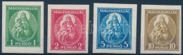 ** 1932 Nagy Madonna Vágott Sor (200.000) / Mi 484-487 Imperforate Set - Other & Unclassified