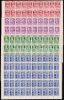 ** 1930 Szent Imre Hajtott Teljes ív Sor (240.000) / Mi 463-466 Complete Sheets (ráncok / Creases) - Other & Unclassified