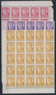 ** 1929 Szent István (II) Sor 25-ös ívsarki ívdarabokban (37.500) / Mi 455-457 Corner... - Otros & Sin Clasificación