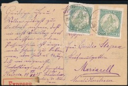 1925 Expressz Képeslap 12.400K Bérmentesítéssel Mariazellbe / Express Postcard With... - Otros & Sin Clasificación