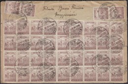 1923 43 Db Bélyeggel Bérmentesített Levél Svájcba / Cover With 43 Stamps... - Otros & Sin Clasificación
