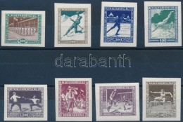 ** 1925 Sport (I) Vágott Sor (80.000) / Mi 403-410 Imperforate Set - Otros & Sin Clasificación