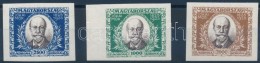 ** 1925 Jókai Mór (I) Vágott Sor (18.000) / Mi 398-400 Imperforate Set - Otros & Sin Clasificación