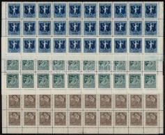 ** 1924 Jótékonyság Sor 30-as Tömbökben (60.000) / Mi 380-382 Blocks Of 30 - Other & Unclassified