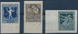 ** 1924 Jótékonyság (I) Vágott ívszéli Sor (18.000) / Mi 380-382... - Other & Unclassified