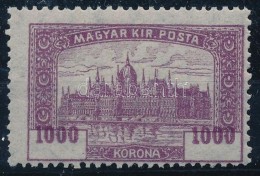 ** 1921 Parlament 1000K Az értékszámok Felfelé Elcsúszva / Mi 367 With Strongly... - Autres & Non Classés