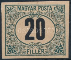 (*) 1920 Magyar Posta Portó 20f Próbanyomat Az értékszám... - Otros & Sin Clasificación