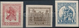 * 1920 Hadifogoly Vágott Sor (25.000) / Mi 312-314 Imperforate Set - Autres & Non Classés