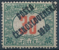 * Posta Ceskoslovenska 1919 Pirosszámú Portó 30f (**15.000) / Mi 158 Signed: Bodor - Autres & Non Classés
