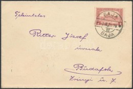 1921 Levél Budapestre KétnyelvÅ± 'BAJA' Bélyegzéssel / Cover With Bilingual Postmark - Otros & Sin Clasificación