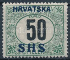 ** SHS 1918 Feketeszámú Portó VII A Vízjellel (54.000) / Mi P34y Signed: Bodor - Otros & Sin Clasificación