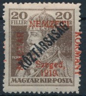 * Szeged 1919 Károly/Köztársaság 20f (**25.000) / Mi 11 Signed: Bodor - Otros & Sin Clasificación