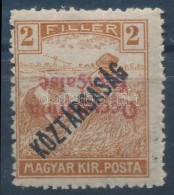 * Arad 1919 Arató/Köztársaság 2f Fordított Felülnyomással / Mi 30 With... - Otros & Sin Clasificación