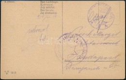 1919 Vörös Hadsereg Tábori Postai LevelezÅ‘lap / Red Army Field Postcard 'BUDAPESTI I.... - Andere & Zonder Classificatie