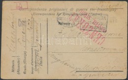 1919 Hadifogoly LevelezÅ‘lap Olaszországból Többszöri Olasz és Nagyszebeni... - Other & Unclassified