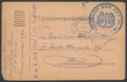 1917 Tábori Posta LevelezÅ‘lap / Field Postcard 'KRIEGSGEF. ARB. ABT. Nr.92 A' + 'FP 386 A' - Other & Unclassified