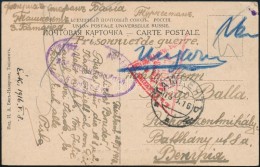 1916 Hadifogolylap Oroszországból Többszörös Cenzúrával / P.O.W. Card... - Autres & Non Classés