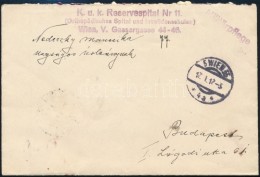 1917 Tábori Posta Levél / Field Cover 'K.u.k. Reservespital Nr.11. (Orthopädisches Spital Und... - Autres & Non Classés