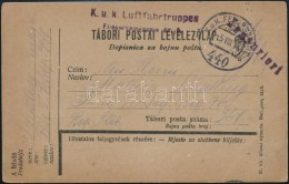 1918 Tábori Posta LevelezÅ‘lap / Field Postcard 'K.u.k. Luftfahrtruppen Fliegerkompagnie Nr. 5.' + 'FP 440' - Other & Unclassified