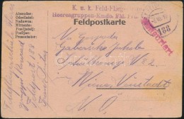 1918 Tábori Lap / Field Postcard 'K.u.k. Feld-Fliegerschule Heeresgruppen-Kmdo' + 'FP 188' - Otros & Sin Clasificación