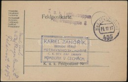 1918 Tábori Posta LevelezÅ‘lap / Field Postcard 'K.u.k. Luftfahrtruppen Fliegerkompagnie 8.' + 'FP 485' - Other & Unclassified