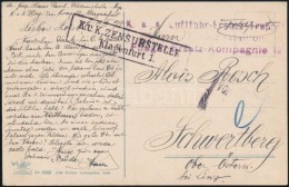 1917 Tábori Posta Képeslap / Field Postcard 'K.u.k. Luftfahr-Ersatz-Truppen / Flieger Ersatz... - Autres & Non Classés