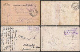 1916-1918 4 Db Tábori Posta Küldemény Hajóbélyegzéssel / 4 Navy Mail Covers - Other & Unclassified