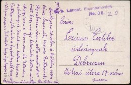 1918 Tábori Posta Képeslap / Field Postcard 'K.k. Landst. Eisenbahnsich' + '1071 A' - Otros & Sin Clasificación