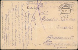 1917 Tábori Posta Képeslap / Field Postcard 'K.u.k. Feldjägerbataillon' + 'FP 412 B' - Otros & Sin Clasificación