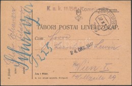 1917 Tábori Posta LevelezÅ‘lap / Field Postcard 'K.u.k. 11/56 Komp...' + 'FP 293' - Otros & Sin Clasificación