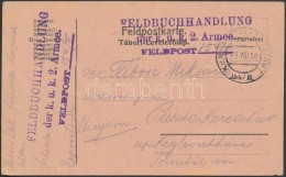 1916 Tábori Posta LevelezÅ‘lap / Field Postcard 'FELDBUCHHANDLUNG Der K.u.k. 2. Armee.' + 'HP 154/II' - Otros & Sin Clasificación