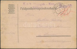 1916 Tábori Posta LevelezÅ‘lap / Field Postcard 'K.u.k. Hochgeb. - Kom. ...' + 'FP 376 B' - Otros & Sin Clasificación