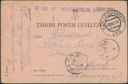 1916 Tábori Posta LevelezÅ‘lap / Field Postcard 'M.KIR. 307. HONVÉD GYALOG EZRED' + 'FP 189' - Otros & Sin Clasificación