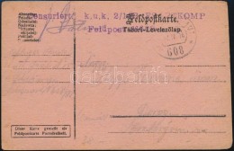 1916 Tábori Posta LevelezÅ‘lap / Field Postcard 'K.u.k. 2/14 B. FSARTKOMP' + 'FP 608' - Otros & Sin Clasificación