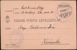 1915 Tábori Posta LevelezÅ‘lap / Field Postcard 'M.kir. Lugosi ... Hadtápzászlóalj' +... - Other & Unclassified