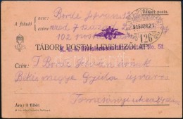 1915 Tábori Posta LevelezÅ‘lap / Field Postcard 'K.u.k. Divisionssanitätsanstalt No.51.' + 'HP 126' - Otros & Sin Clasificación