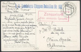 1915 Tábori Posta Képeslap / Field Postcard 'K.k. Landsturm-Etappen-Bataillon Nr.511.' + 'EP OPUCZNO... - Otros & Sin Clasificación