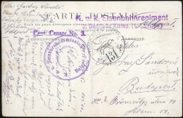 1915 Cenzúrás Képeslap Melyet Garbay Sándor, A KésÅ‘bbi... - Other & Unclassified