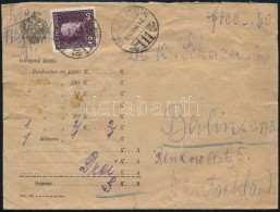 1918 Pénzeslevél Berlinbe / Insured Cover To Berlin - Autres & Non Classés