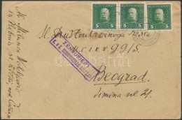 1917 Cenzúrás Levél / Cenzored Cover 'EP KRALJEVO' - Beograd - Otros & Sin Clasificación