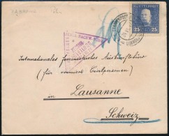 1917 Cenzúrás Levél / Cenzored Cover 'EP DABROWA In POLEN B' - Lausanne - Other & Unclassified