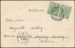 1902 Képeslap 5h Párral Németországba / 5h Pair On Postcard To Germany 'K.und K.... - Otros & Sin Clasificación