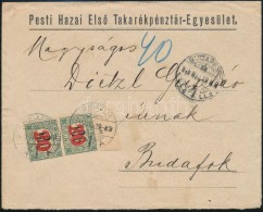 1915 Levél 2 X 20f KisegítÅ‘ Portóval / Cover With Postage Due - Otros & Sin Clasificación