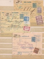 1914-1916 3 Db Csomagszállító Ungvár, Munkács Feladással / 3 Parcel Cards - Otros & Sin Clasificación